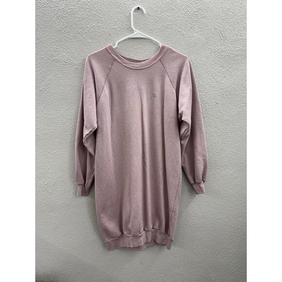 Hunters Run Womens Sweatshirt Size Large Pink Long Sleeve Fleece Tunic Vintage - Picture 1 of 11